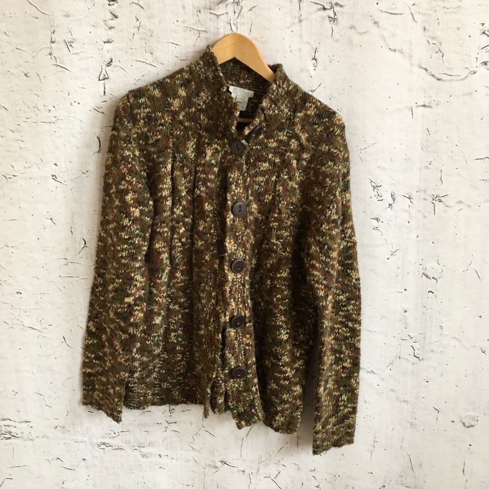 FDJ GREEN BROWN CARDIGAN XL